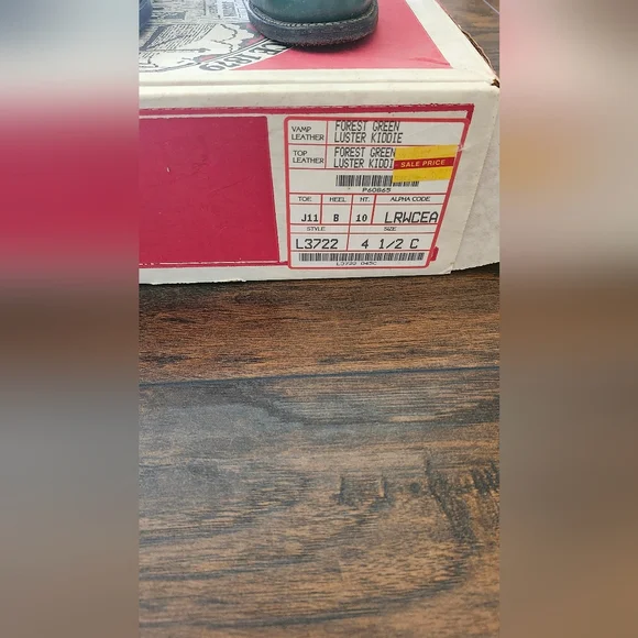 Vintage Forest Green Justin Boots - Picture 7 of 7